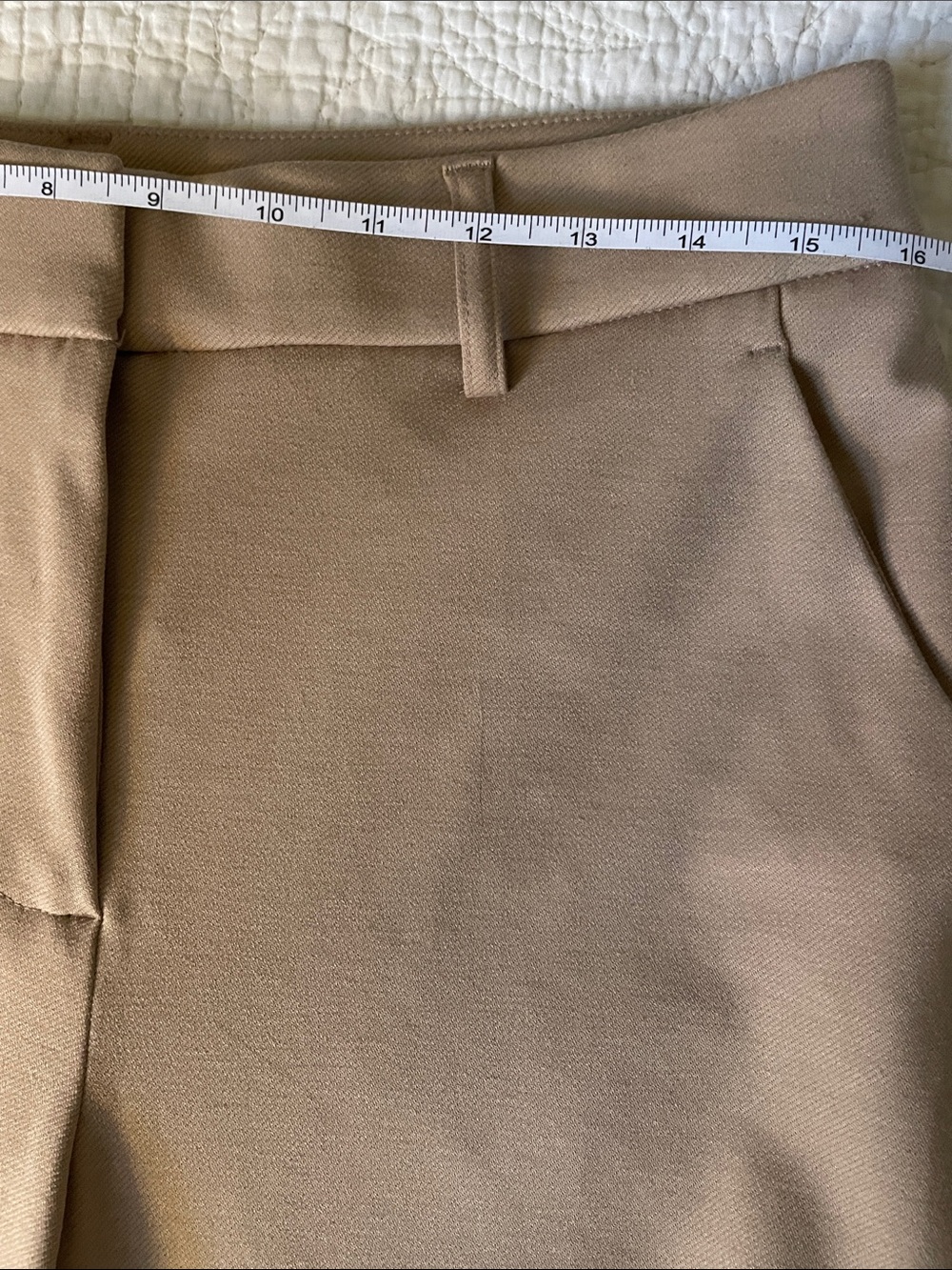 Simply Vera Vera Wang Beige tan Tailored pants ankle length stretch - Picture 12 of 14